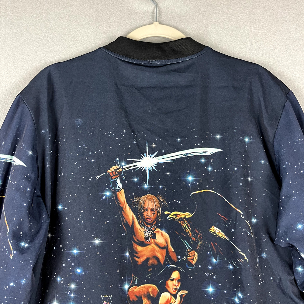 Unbranded Trippie Redd Sword Stone Bomber Jacket Mens Medium Full Zip Hip Hop - Picture 11 of 14